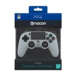 Manette filaire Compact Controller Nacon grise pour PS4 compatible PC