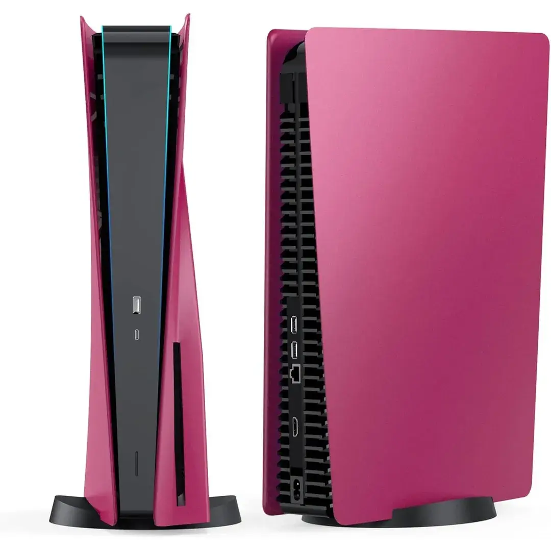 Coque Plastique Ps5 Disc - Rose (3) Coque Plastique Ps5 Disc Rose - Prix Maroc