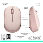 Logitech M171 Rose - Souris Sans Fil Pas Cher