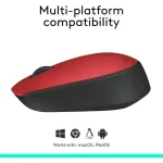 Logitech M171 Wireless Mouse Red - GamePlus