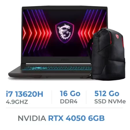 MSI Thin 15 B13VE-2659MA – Core i7 13th/RTX 4050/16Go/512Go/15.6" FHD