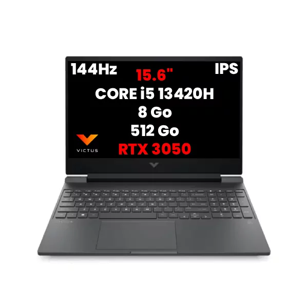 Hp Victus 15-FA2013DX – Core i5 13th, RTX 3050, 8Go, 512Go