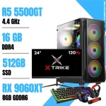 Setup Complet PC Gamer Ryzen 5 5500GT / 16GB / 512GB SSD / RX 9060XT