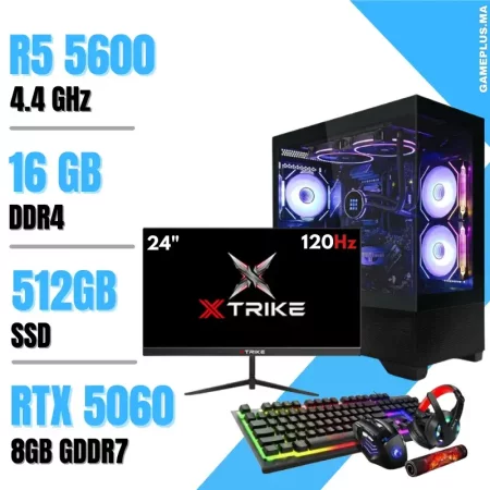 Setup Complet PC Gamer Ryzen 5 5600 / 16GB / 512GB SSD / RTX 5060 8Gb