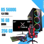 Setup Complet PC Gamer Ryzen 5 5600G / 16GB / 256GB SSD + Chaise Gamer