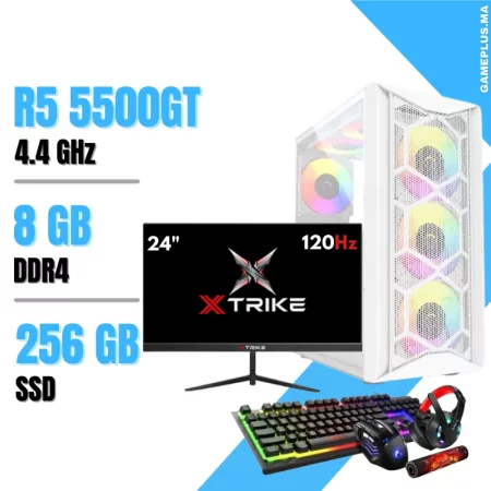 Setup Complet PC Gamer Ryzen 5 5500GT / 8GB / 256GB SSD