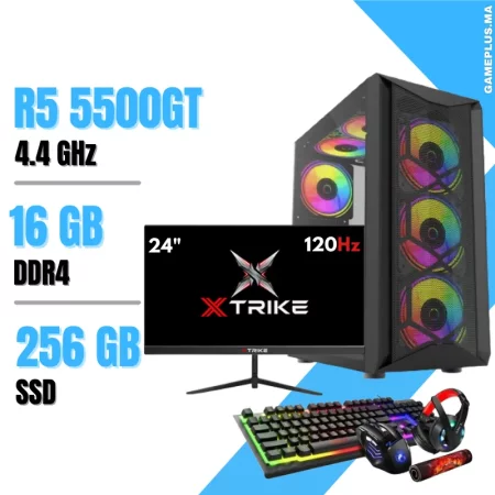 Setup Complet PC Gamer Ryzen 5 5500GT / 16GB / 256GB SSD